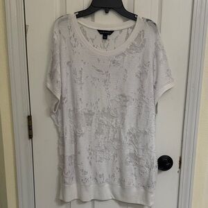 Rock & Republic White Short Sleeve Top